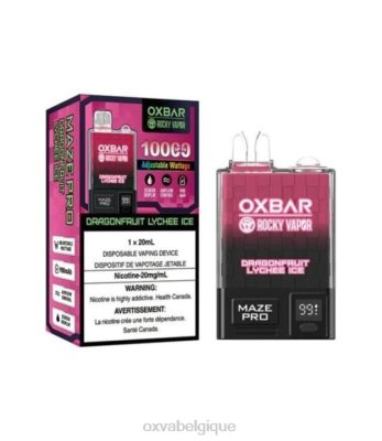 Oxva Disposable Price - OXVA OXBAR labyrinthe pro 10000 glace au litchi et au fruit du dragon B82H25