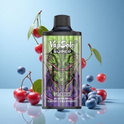 Vapsolo Super 15000 Puffs 40ml Myrtille Cerise Cranberry Type-C 850mah